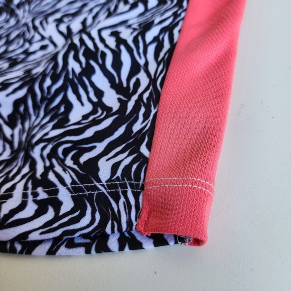 Mimosa Women's Black White Pink Golf Skirt Zebra Print Skort Stretch Sz M - Picture 10 of 11